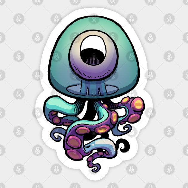 Baby Tentacle Slime Sticker by ChrisWhartonArt